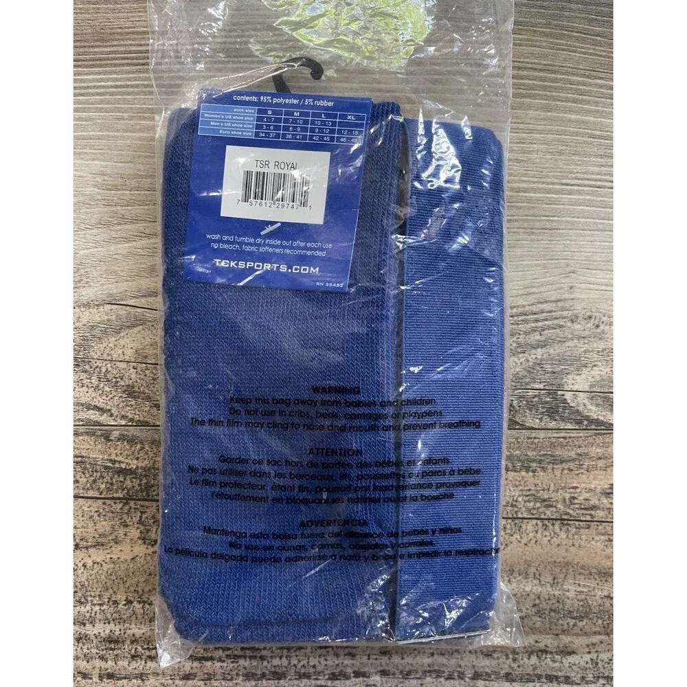 New  TCKsports Multsport Belt and Socks Royal Blue Unisex Size Medium